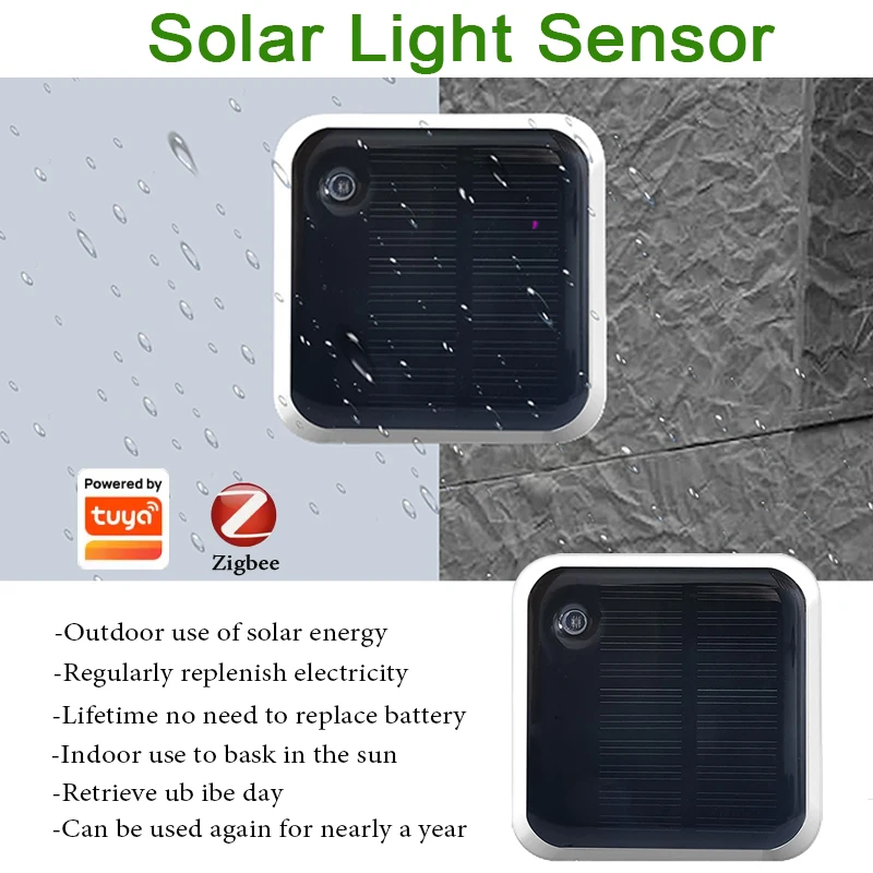 

Tuya Zigbee Smart Solar Light Sensor Real Time Luminance Monitoring Light alarm IP65 Waterproof Outdoor Brightness Detector