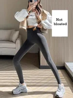 Women Leggings Autumn Winter Velvet Thickened Cotton Female Legging High Waist Solid Casual Fleece Warm Tights Pants Women - Image 5