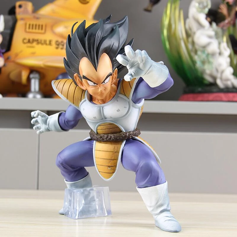 23cm Anime Dragon Ball Bejita Yonsei Figure Hand Up Gesture Vegeta Figure Spacesuit Figurine Toys PVC Collection Ornament Model