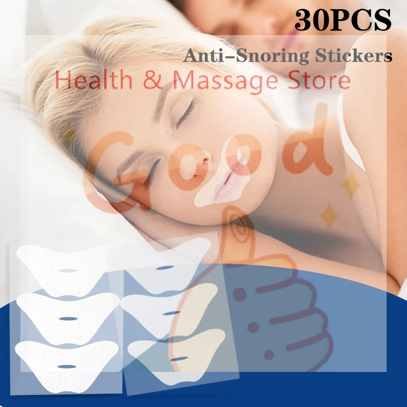 【WA】30Pcs Anti-Snoring Stickers For Adult Night Sleep Lip Nose Breathing Improving Patch Mouth Correction Sticker Tape For Sleep