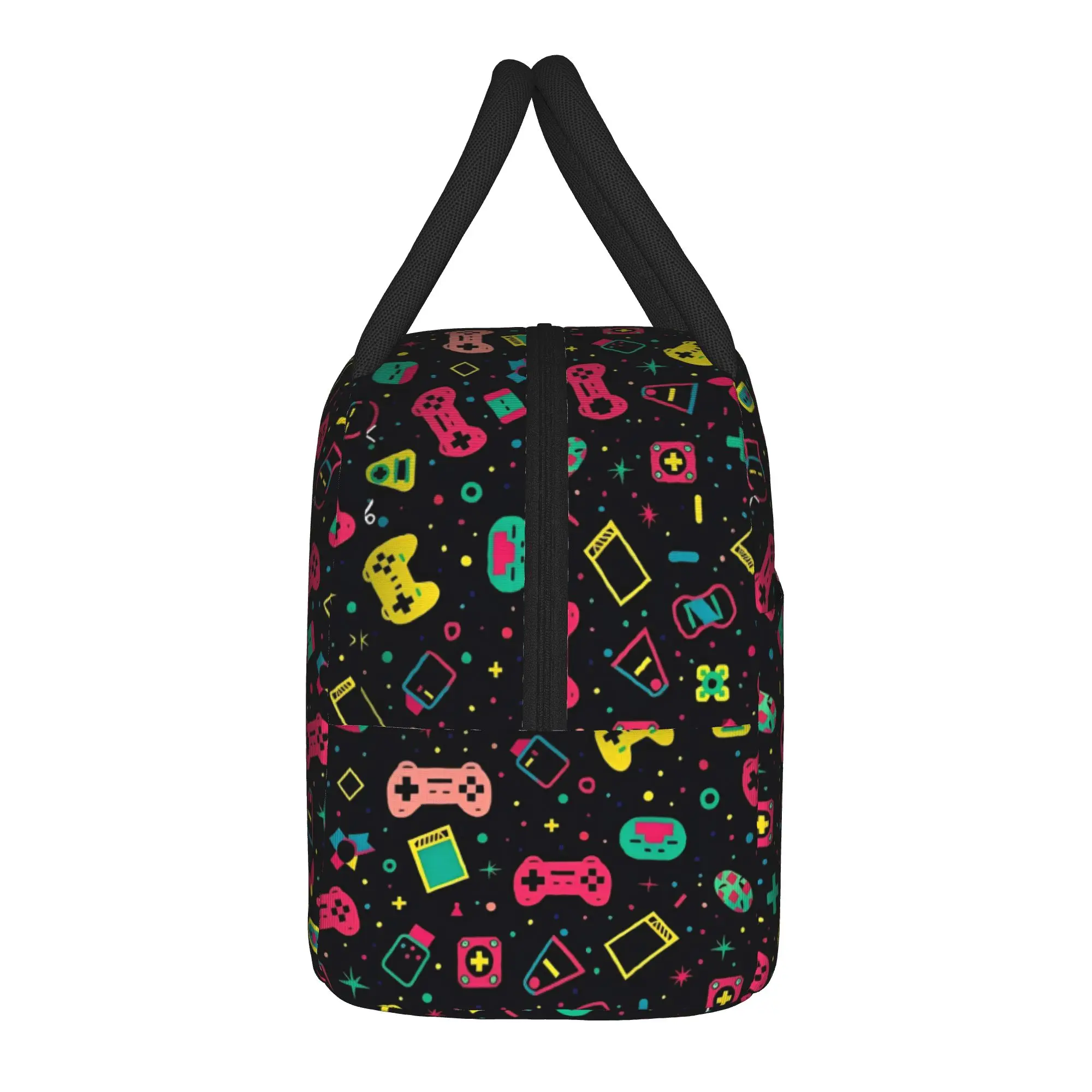 Video Game Gaming Controller Insulated Lunch Bag Cooler Bag Reusable,Lunch Container  Large Lunch Box Tote Bento Pouch