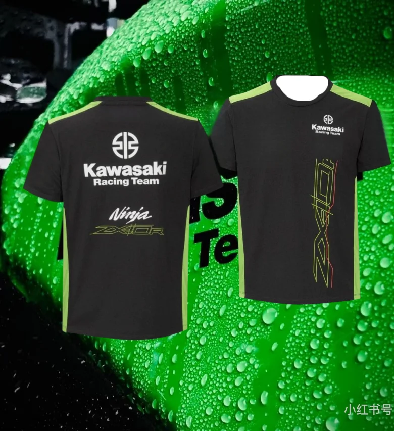 

Мужская футболка Kawasaki Motorcycle Racing Team, летняя женская одежда с короткими рукавами, одежда больших размеров, новинка 2025 года, модные детские футболки