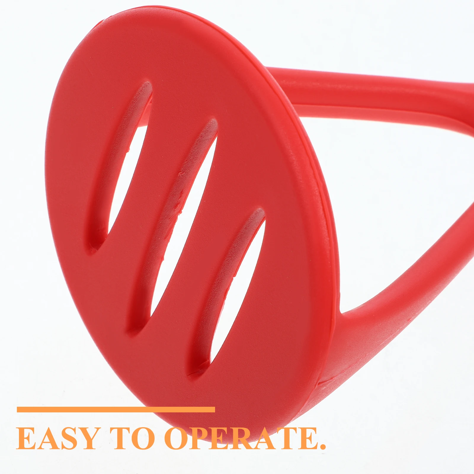 

Silicone Potato Ricer Food Grade Vegetable Masher Fruit Crusher Kitchen Tool Lightweight Comfortable Grip Red