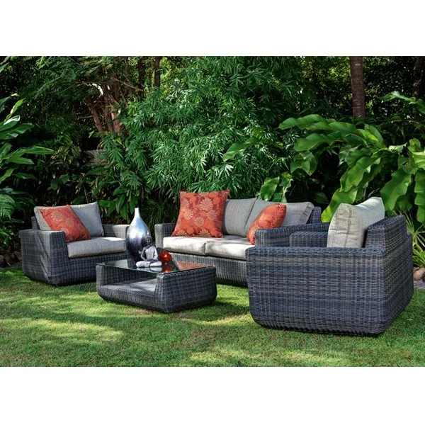 Aluminum Chair Outdoor Garden Rattan Furniture Set Rope Furniture Set Garden Wicker Sofa