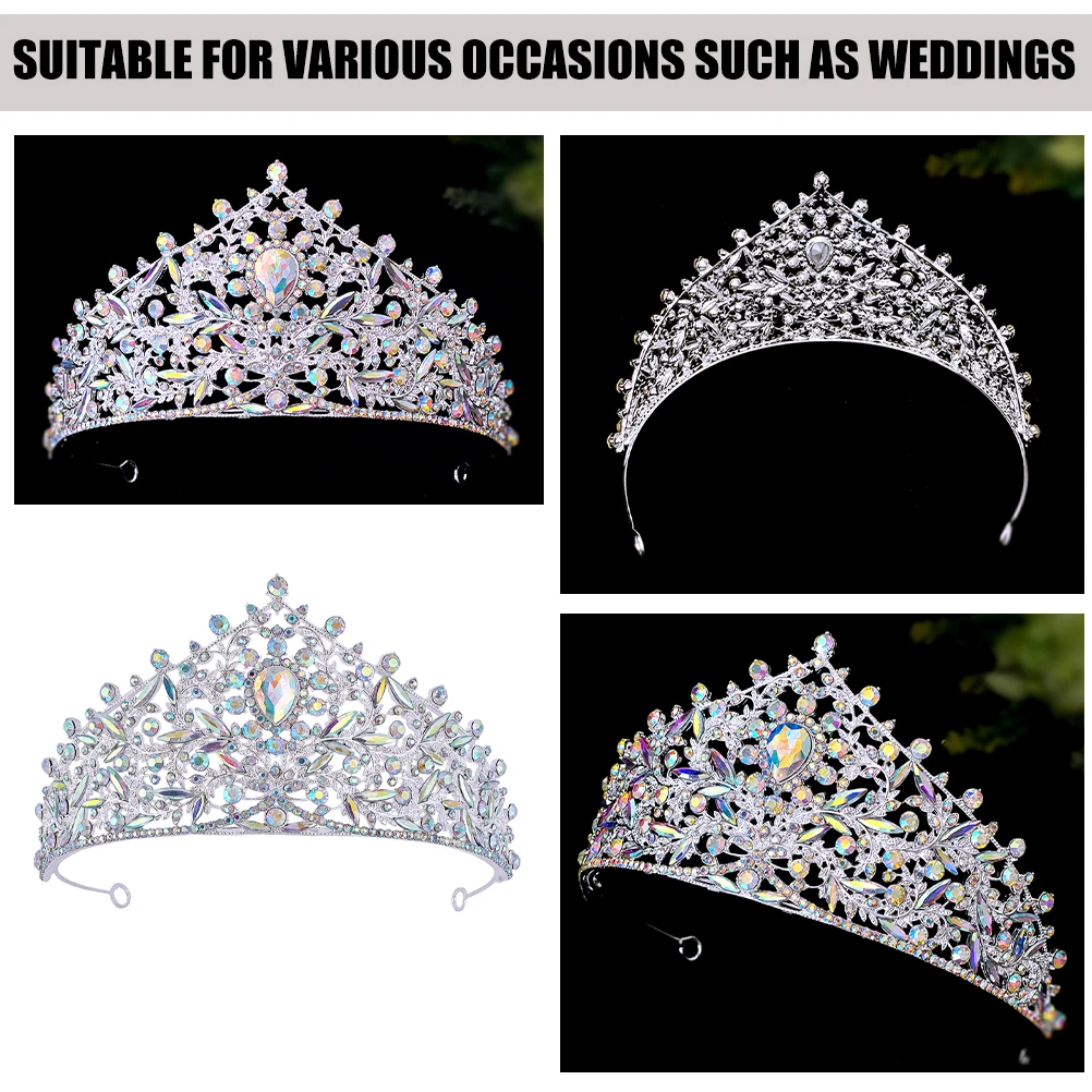 

Wedding Dress Crown Bride Headpiece for Rhinestone Bridal Hair Headband Crowns Hairband Princess