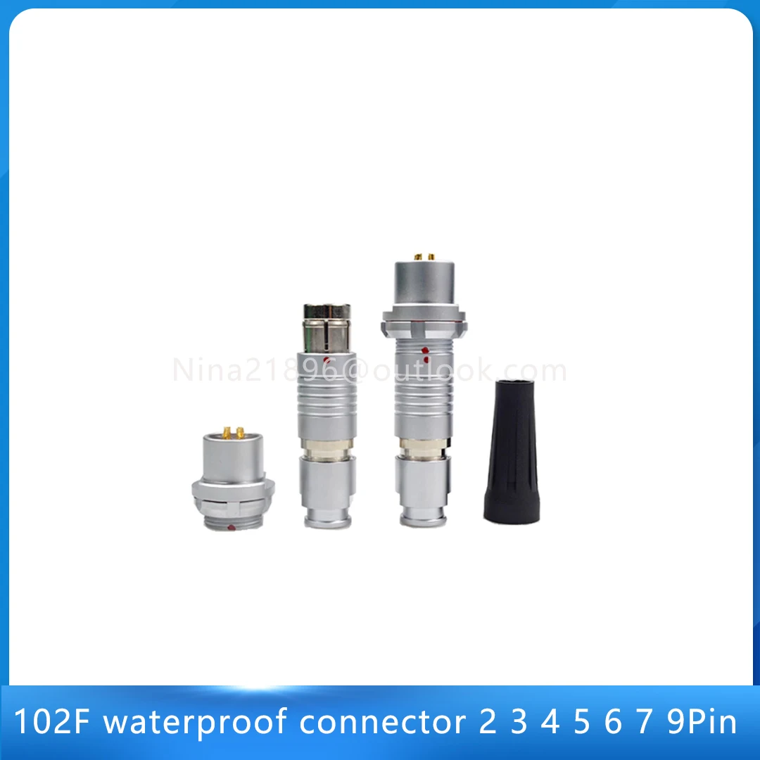 

Compatible Fischer 102F 2 3 4 5 6 7 9 Pin Waterproof IP68 Push-pull Self-locking Free Male Plug Female Socket Connector