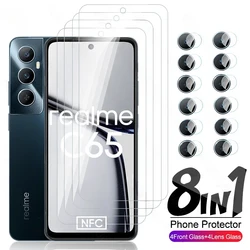 8In1 Tempered Glass For Realme C65 4G Camera Lens Screen Protector Protective Glass On RealmeC65 Realmi C65 C 65 65C S65 4G 2024