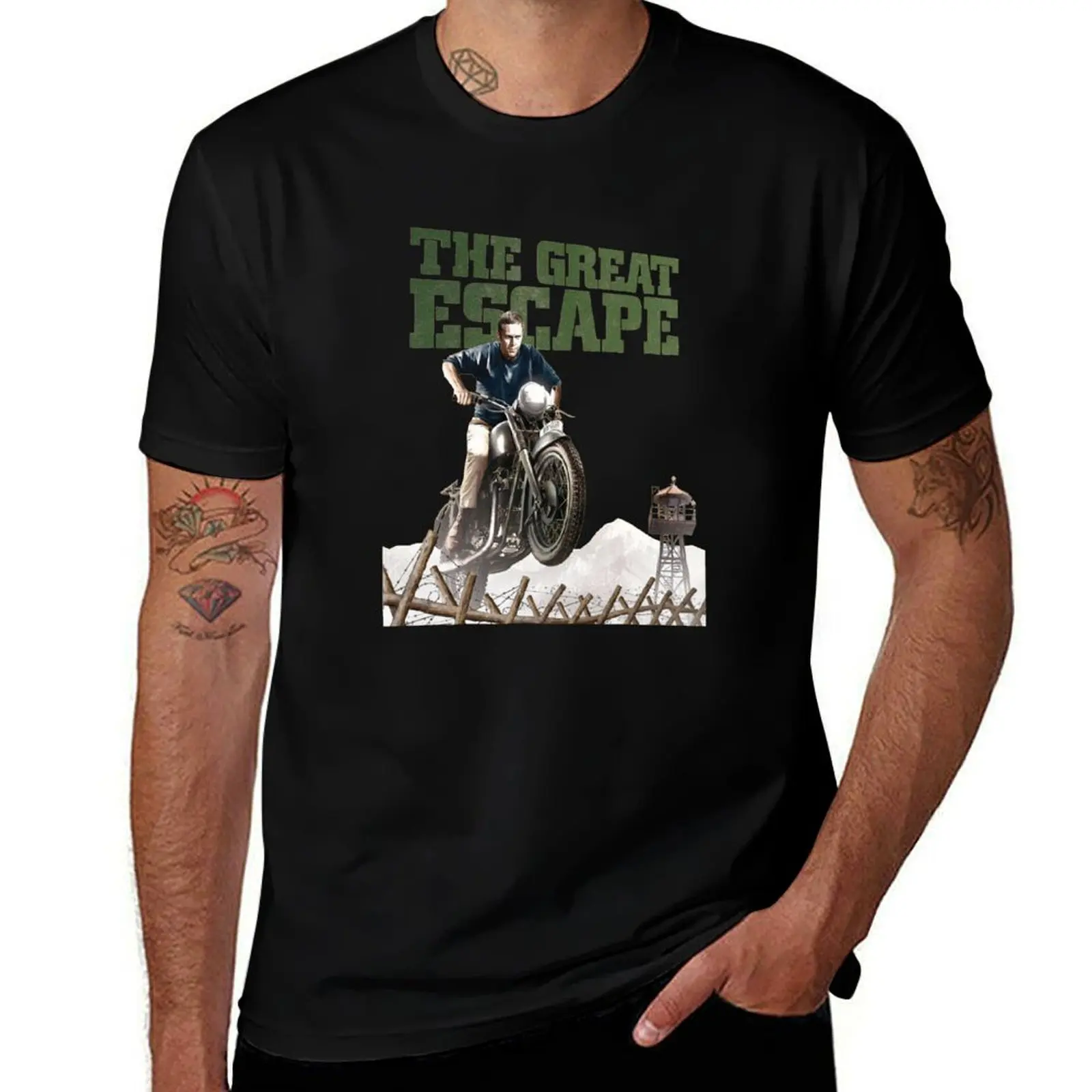 

great escape T-Shirt cotton t shirts man 100% man t shirts cotton t shirt man designer T-Shirt
