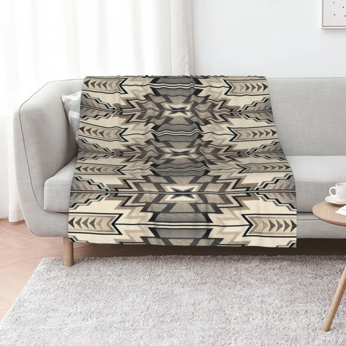 Southwest Blanket Rug in slate grey Throw Blanket Soft Big Summer Sofa Quilt Retros Thin bed plaid Blankets