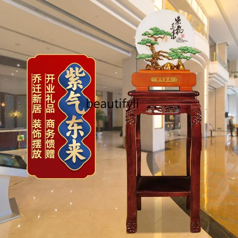 

Cy56 Fortune Tree Ornament Office Lucky Hotel Lobby Floor Decoration, Opening Gift Jade Safety Buckle