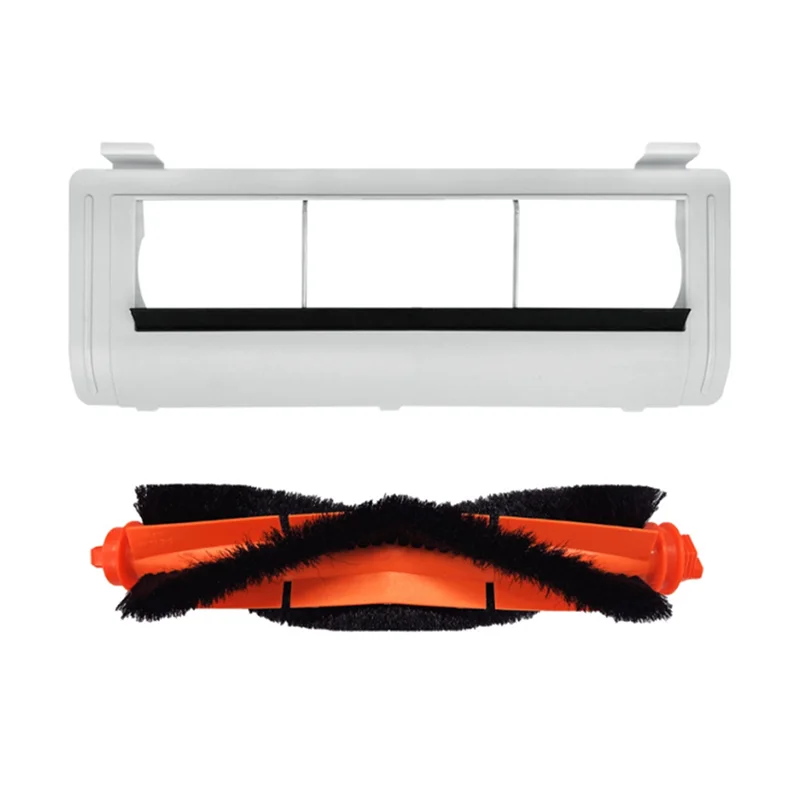 N02R-For Xiaomi Robot Vacuum E10 C103/B112 Vacuum Cleaner Replacement Spare Parts Main Brush+Main Brush Cover