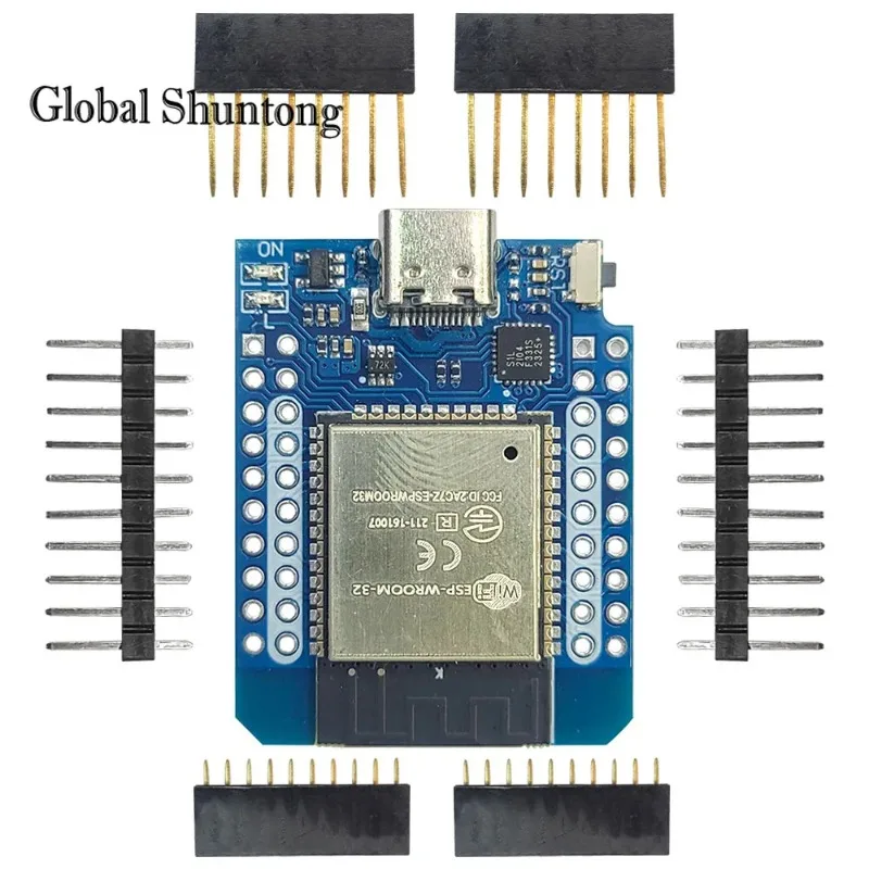 1Pcs Original D1 MINI ESP32 BT WiFi Module Development Board for Internet of Things CP2104 CH9102F Serial 40Pin USB Micro Type-C