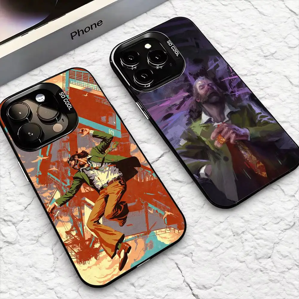 

G-Game D-Disco E-Elysium For iPhone 16,15,14,13,12,11,8,7,Pro,Max,Plus,Mini,XS,SE Anti Fall Black Matte Hard
