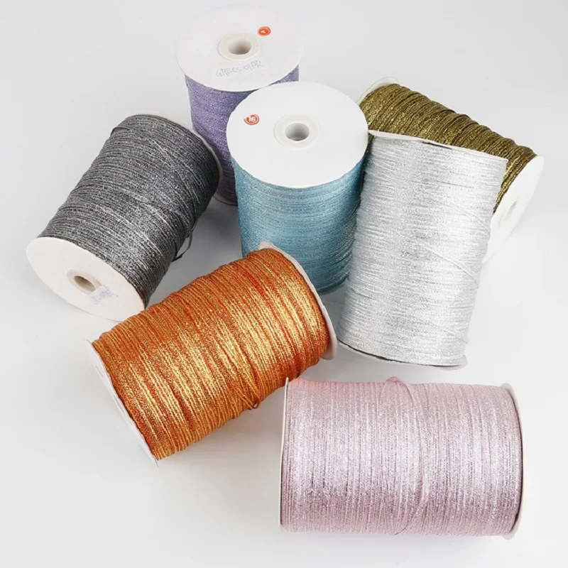 3MM*18M Sewing Piping Fabric Ribbons for Crafts Golden Ribbon Ribbons for Decorating Gon Ribbon packages Decorative packing tape