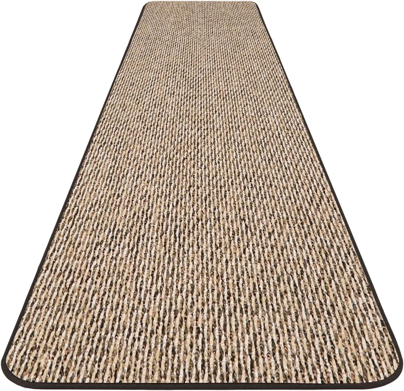 Skid-Resistant Carpet Runner - Black Ripple - 4 Feet X 27 Inches