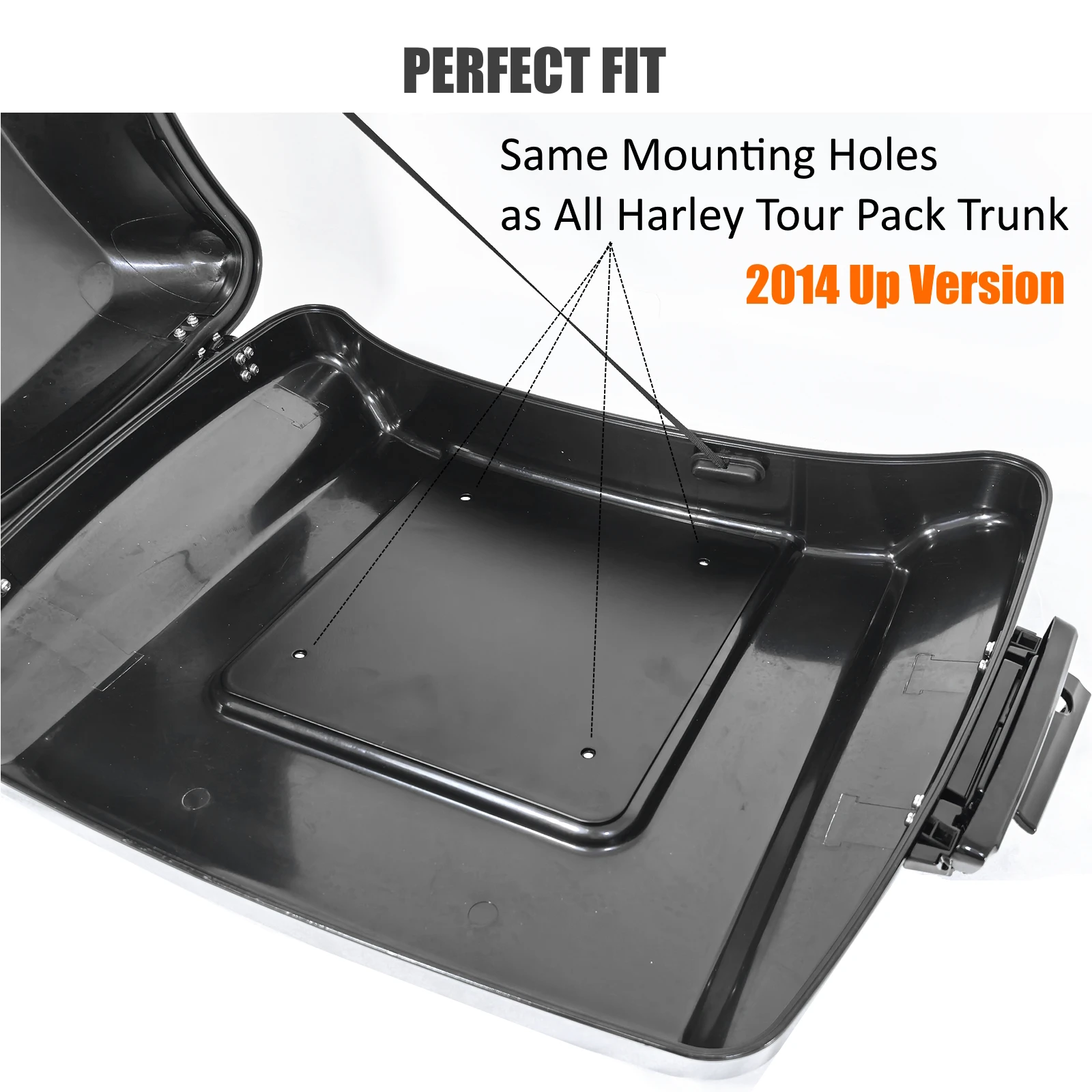 Motorcycle Pack Trunk Metal Base Plate Kits For Harley Tour Pak 2014-2025 Touring Models Road Street Electra Glide
