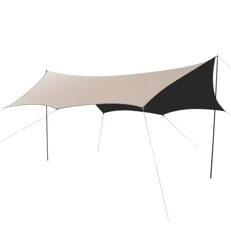 Black Polyester Taffeta Canopy Tent Outdoor Camping Gear Full Set Picnic Sun Protection Summer Waterproof Octagonal Butterflypro