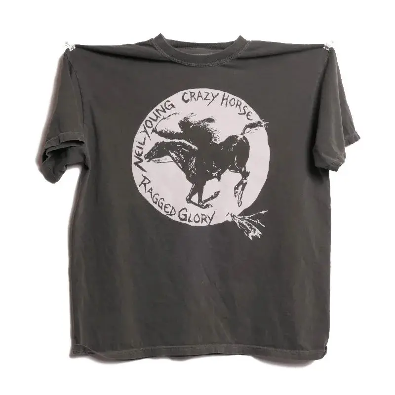 Indian Horse Vintage Our Danny & The Memories Rockets The Psyrcle Shirt Neil Young Crazy Horse Ragged Glory Tee Casual Print Tee