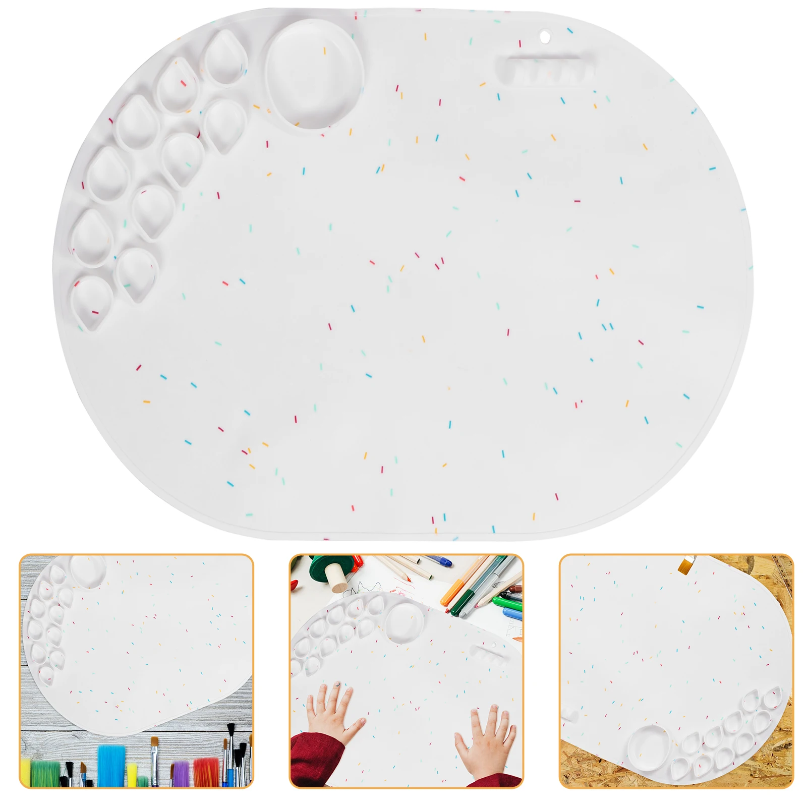 سيليكون اللوحة حصيرة الفن DIY الحرفية مشروع الوسادة ورقة غير لاصقة للألوان المائية الراتنج صب صنع المجوهرات الحرفية حصيرة #4