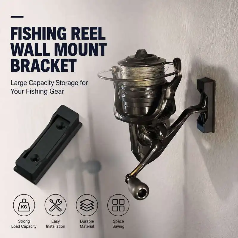 Wall Hanging Spinning Reel Storage Stand Large Volume Fishing Rod Line Winder Holder Outdoor Angling Tackle Organizer Bracket