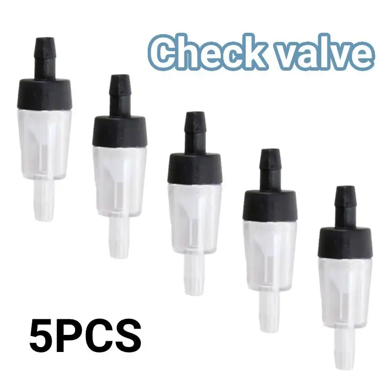 5pcs Aquarium Air Pump Check Valve Fish Tank 5 Pc One Way Non-Return Check Valve Co2 System Pumps Universal Aquarium Accessories