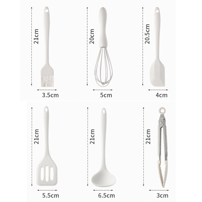 Utensili da cucina in Silicone spatola da forno antiaderente per uso alimentare spazzola per olio in Silicone frusta per uova Clip per alimenti