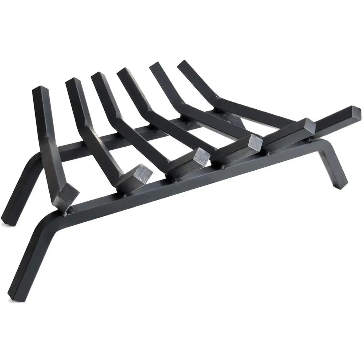 

W_Fireplace Log Grate 27 inch 6 Bar Fire Grates Heavy Duty 3/4” Wide Solid Steel Indoor Chimney Hearth Outdoor Fire Place
