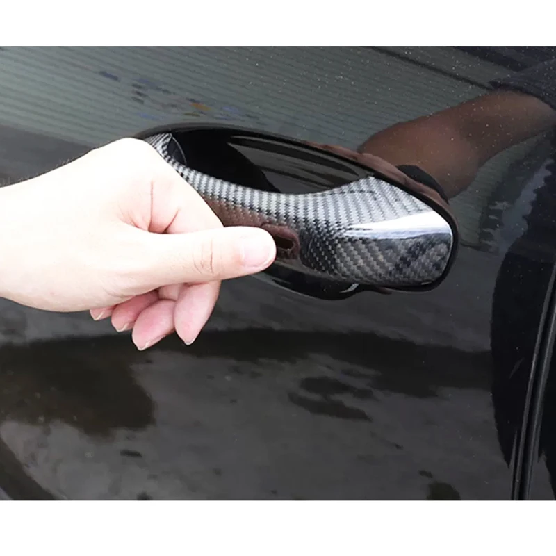 마칸 카이엔 외부 핸들용 신형 업그레이드 카본 파이버 도어 핸들 커버