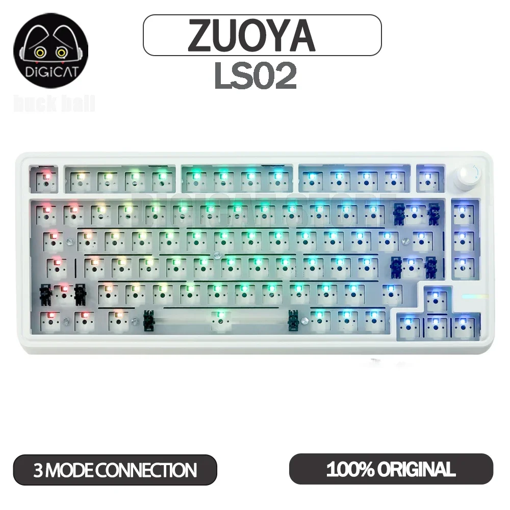 ZUOYA LS02 Mechanical Gamer Keyboard Kit 3Mode USB/2.4G/Bluetooth Wireless Keyboard Kit Hot Swap RGB Backlit Gaming Keyboard Kit