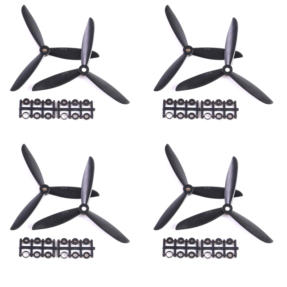 4 Pairs 6045 3 blades Bullnose Propeller for Drone Quadcopter Aircraft UAV Spare Parts Accessories Component