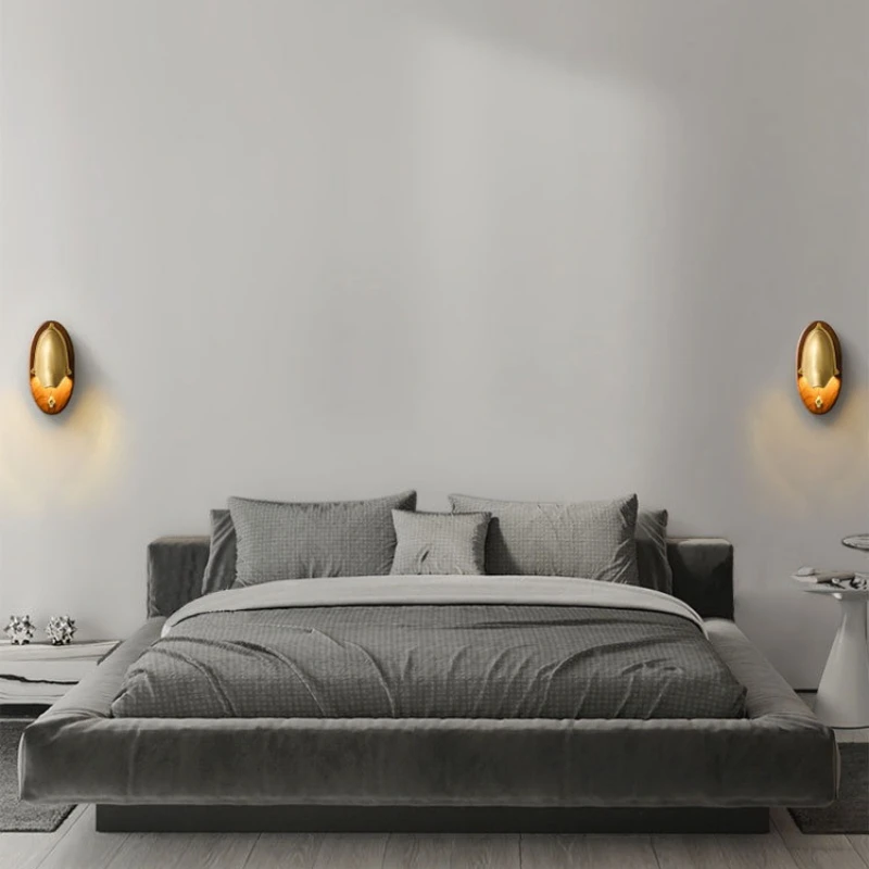 Retro Brass Wall Lamp Bedside Sofa in Front of The Mirror Entrance Balcony Corridor Homestay Luxury Design Decoration Lighting