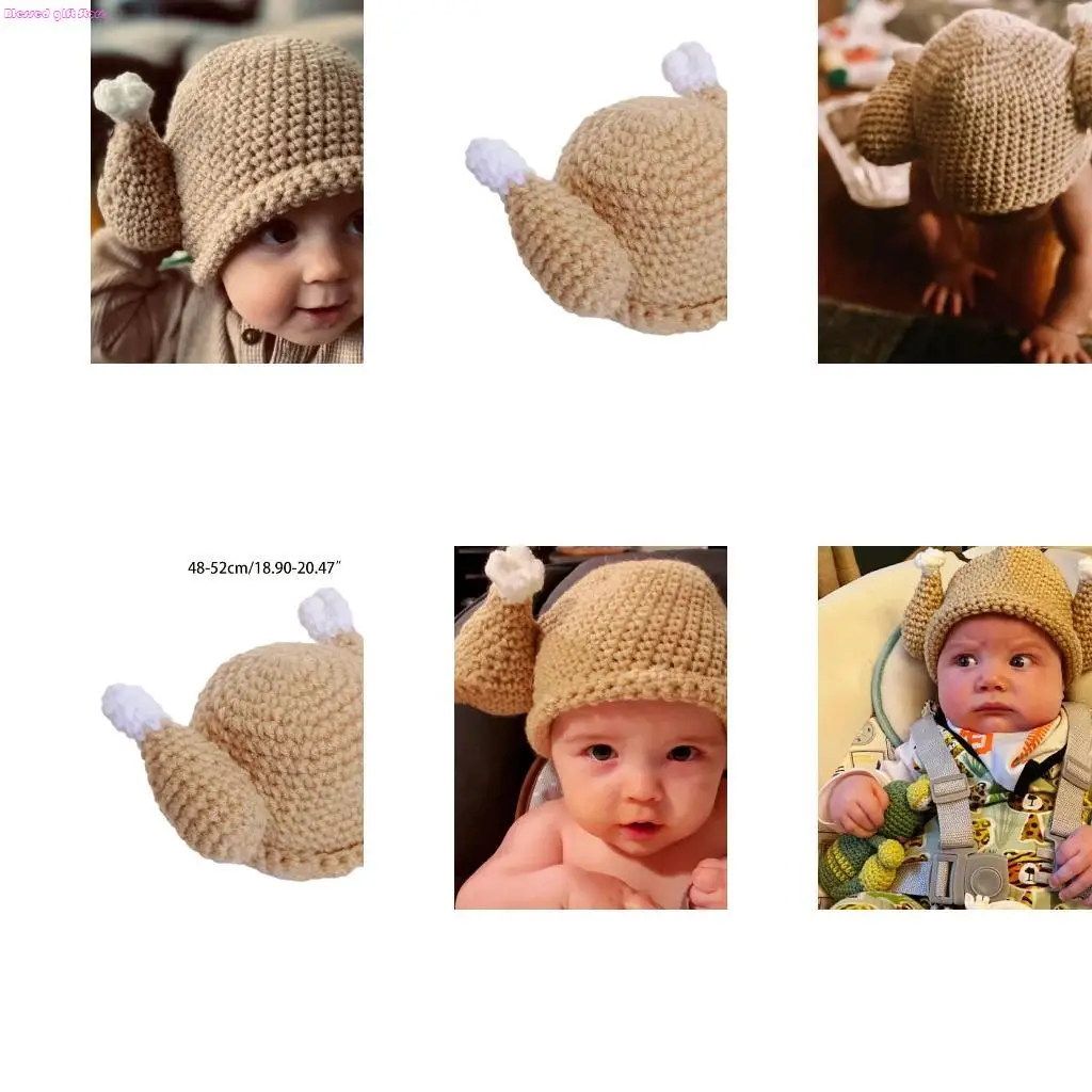 

D0JC Novelty Thanksgiving Roasted Turkey Hat Fancy Dress Accessory for Toddler Baby