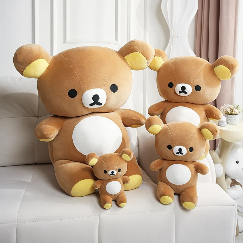 

22/38/58cm Rilakkuma Plush Pillow Doll Soft Kawaii Room Decor Cartoon Bear Cute Stuffed Animal Basic Style Kids Xmas Gift
