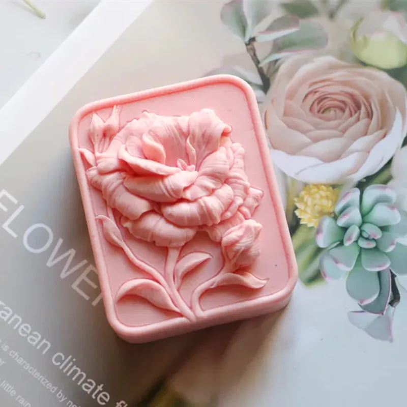 Nuovo bellissimo fiore rosa stampo per sapone in silicone rose stampi per sapone stampo per bomba da bagno argilla resina aroma gesso torta stampo