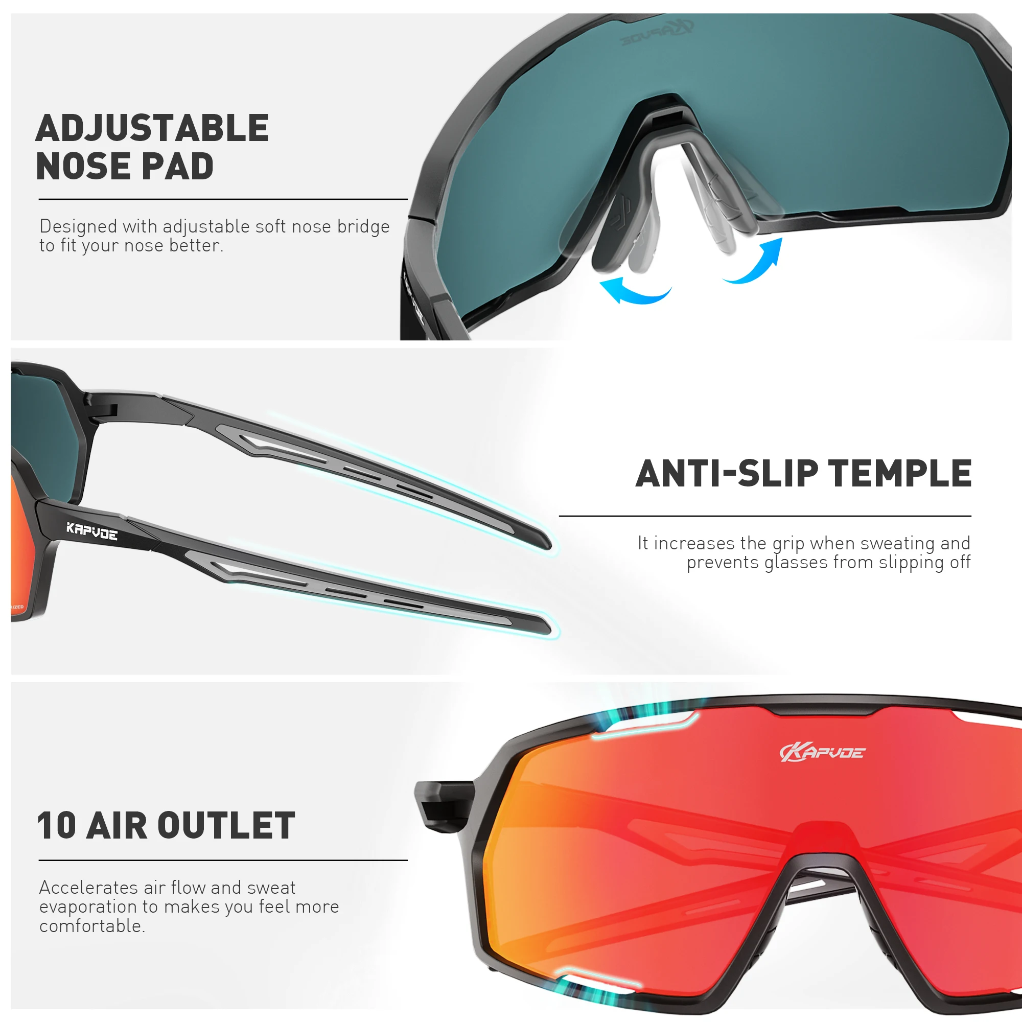 Lunettes de cyclisme Kapvoe UV - Mountain Biking Goggles avis et prix