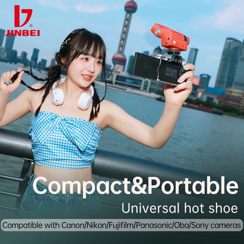 جينبي-فلاش كاميرا ريترو سبيدليت الملونة ، عالمي لكانون ، نيكون ، فوجي ، أوبا ، سوني ، باناسونيك فوتو ، HI5 ، GN16 ، 6000 ± 200K ، 7 مستويات