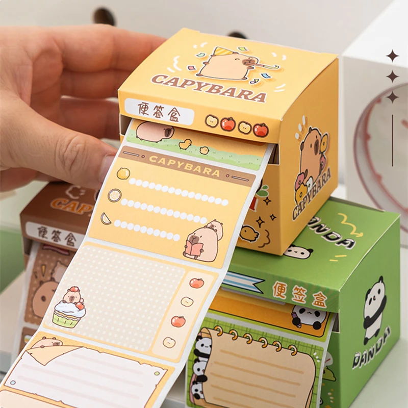 256 Sheets Pull-out Cartoons Sticky Notes Pads Posits Stationery Paper Stickers Posted It Memo Notepad Notebook Message Sticker
