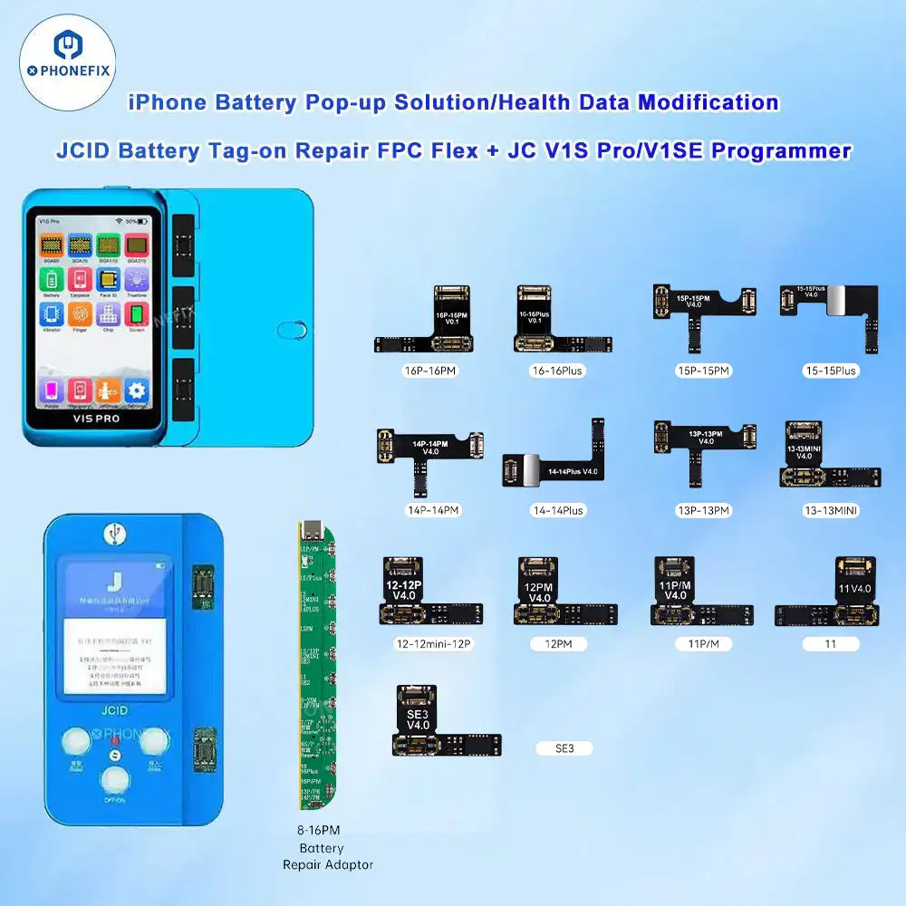 Cavo flessibile per riparazione batteria JC V1SE Re-modifica informazioni sulla salute della batteria del telefono per iPhone 11 12 13 14 15 Batteria da 16 PM Lettura scrittura