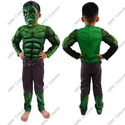 Muscle Costume Hulk para Crianças, Super-herói Cosplay, Fantasia, Halloween, Festa de Carnaval, Garoto, Carnaval, Jogo de Vestir, Presente