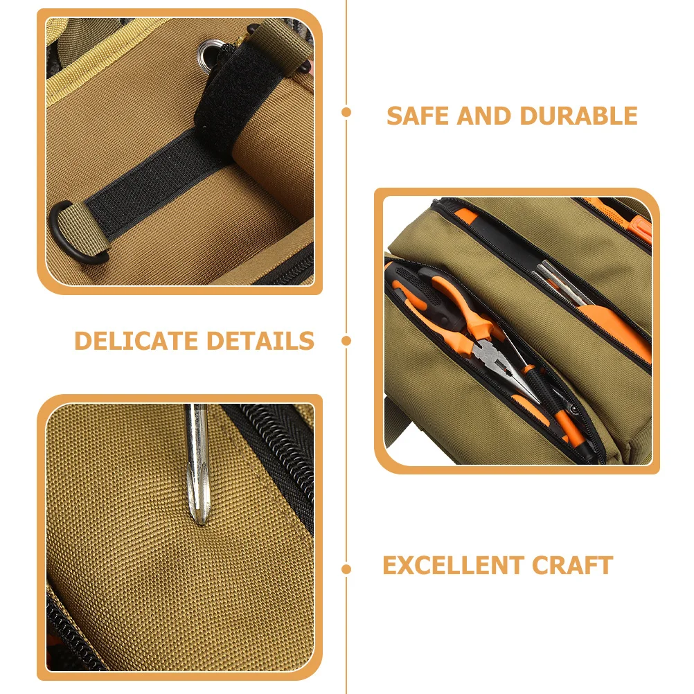 

Tool Bag Heavy Duty Oxford Cloth Pouch Multi-Purpose Storage Bag Zipper Spanner Organizer Wrench Holder Electrician Tool