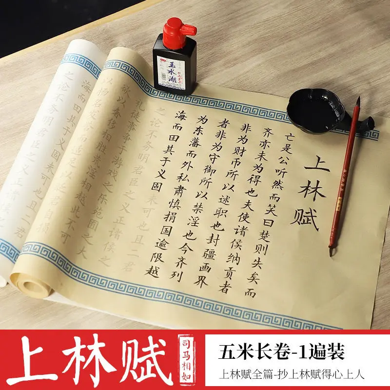 Shanglin Fu Small Script Calligraphy Heart Sutra Hand Written Special Paper Brush Copybook Entry Level Rice Copy Manuscript