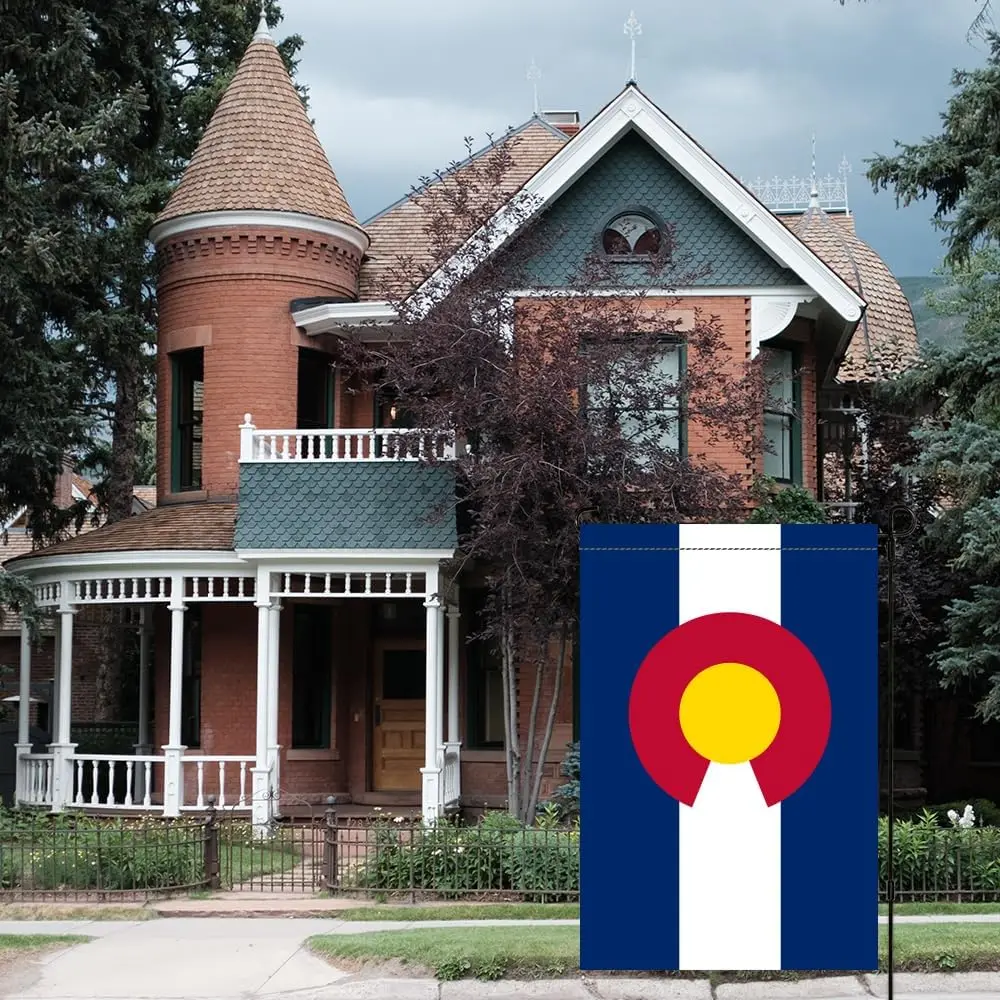 Colorado State Garden Flag 12x18 Double Sided Colorado Flags with Vivid Color for Yard Lawn Decoration, State Flag for Outdo SSL