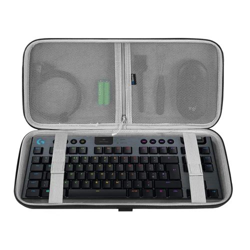 Funda para teclado Geekria para teclados de 87 teclas, bolsa de transporte de viaje de carcasa dura Compatible con AULA F87, Logitech G Pro, G915 TKL