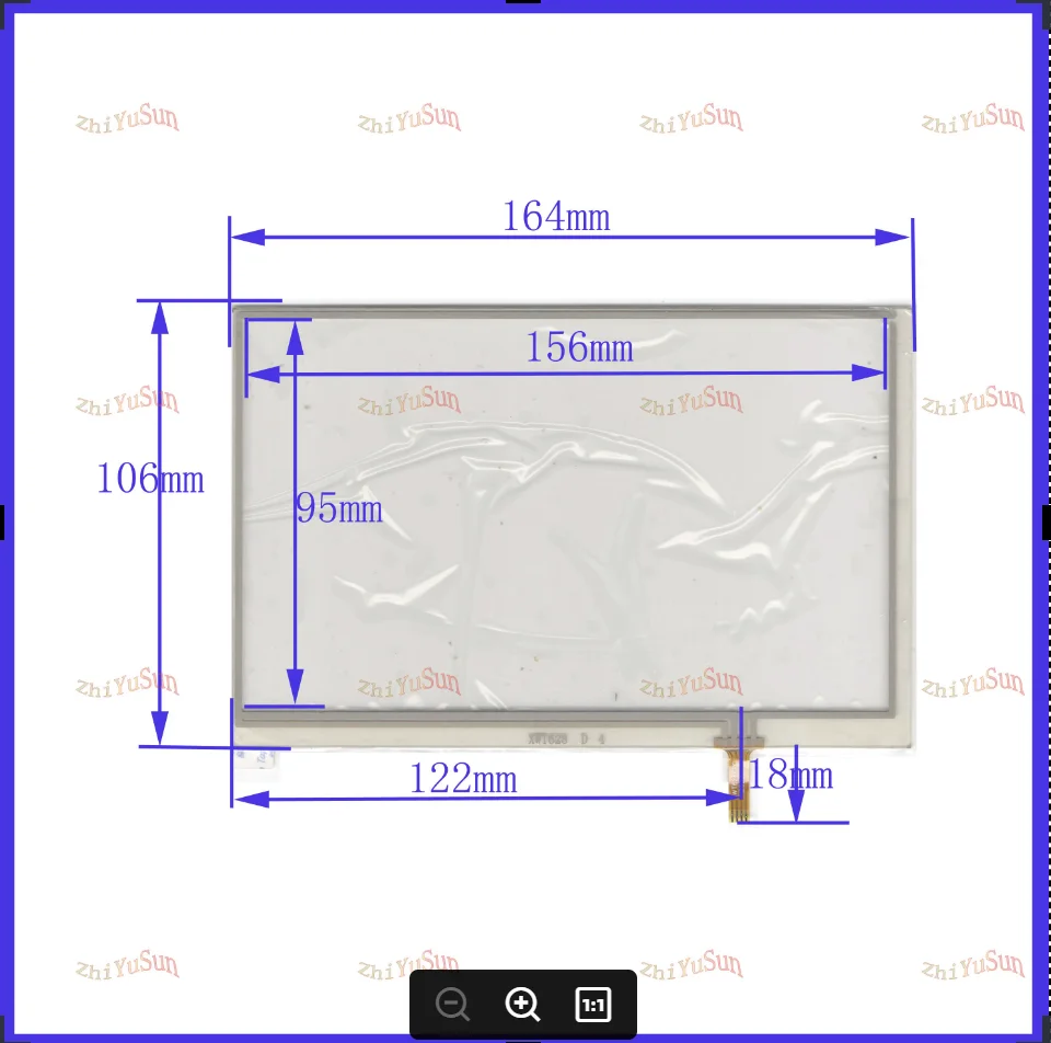 

ZhiYuSun 10PCS/Lot 7inch 4lines resistance screen 164*106mm suitable this is compatible blass suitable 164*106