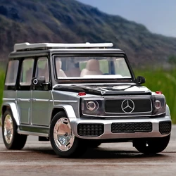 1:24 Benz EQG G-Class Alloy Car Model With Pull Back Sound Light Children Gift Collection Diecast Toy Model