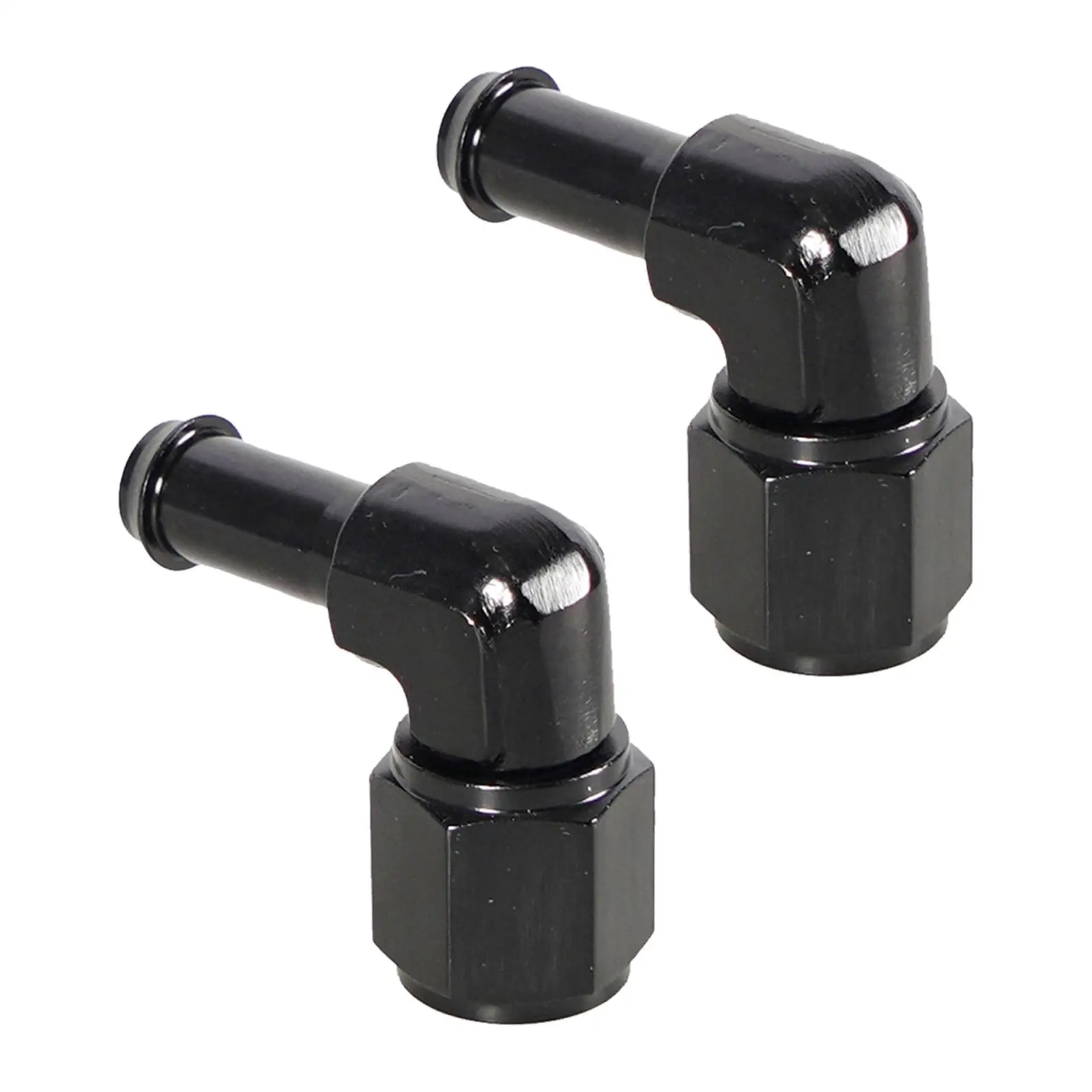 6AN AN6 Female Swivel Barb Fitting 90 Degree Aluminum Quick Connect Elbow Adapter Black Anodized Barb Fuel Line Adapter