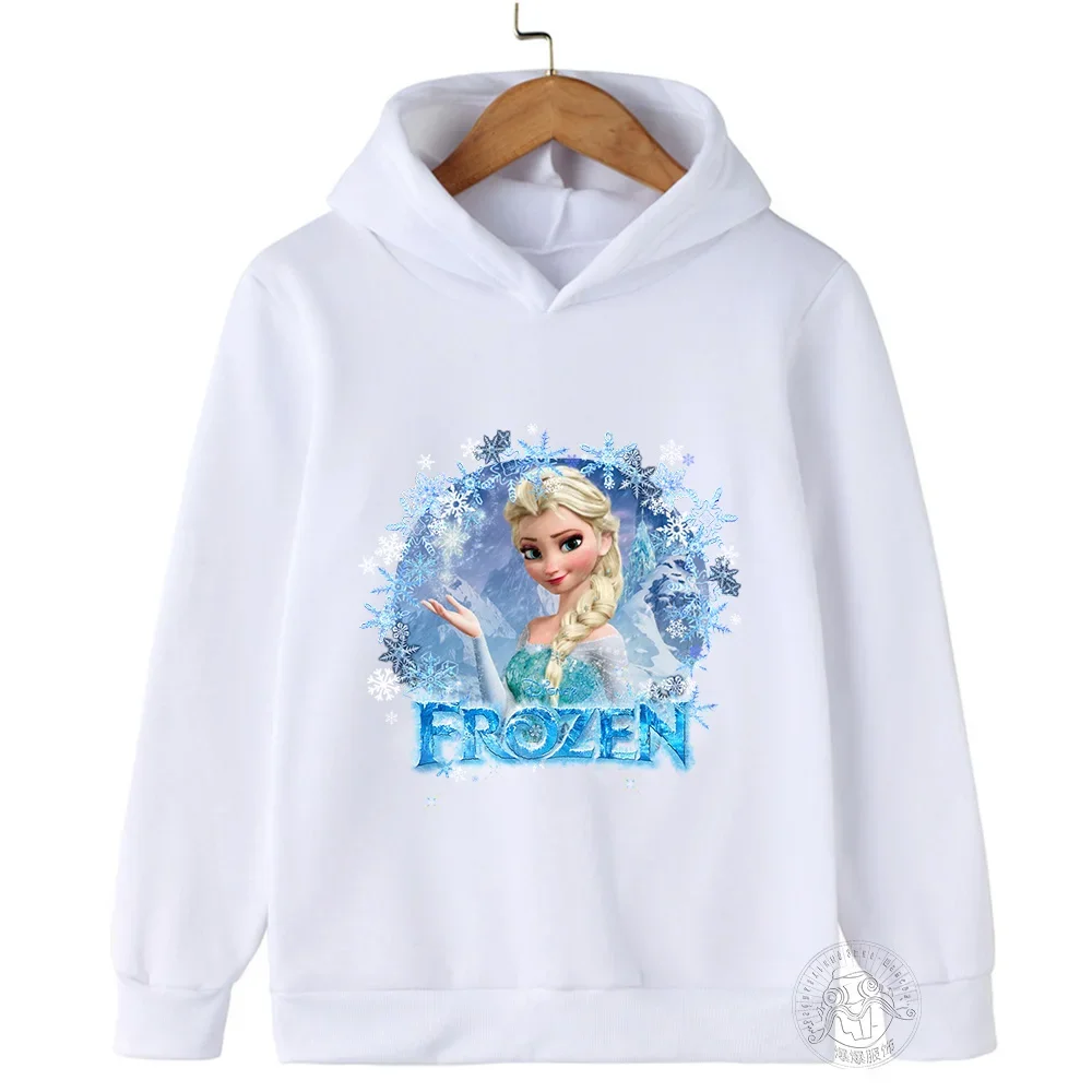 New Autumn Girls Frozen Elsa Sweatshirt Boys Hoodies Clothes Long Sleeve Frozen Elsa Pullover Girls Kids Anime Frozen Hoody Tops