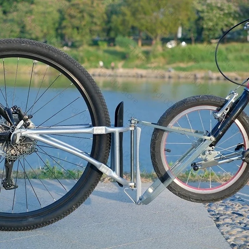 for Parent-child Bicycle Semi-hanging Connector Double Bicycle Trailer, Quick Release