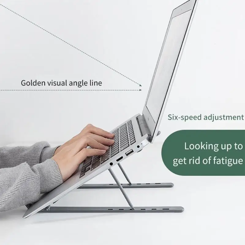 652F Vertical Laptop Stand Space Saving Desktop Stand Holder 6 Gear Adjustable Dock
