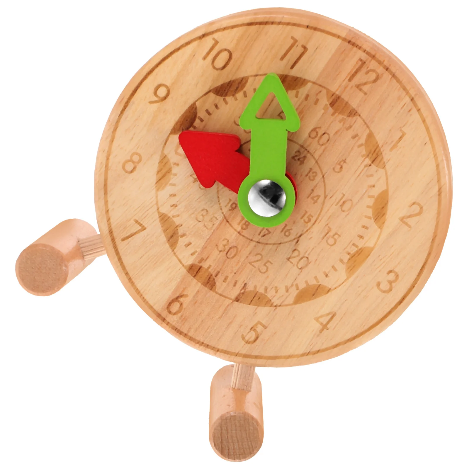 

1Pcs Wooden Clock Plaything for Children Time Learning Educational Tool Strong Support Design Clock Toys Time Cognition Toy